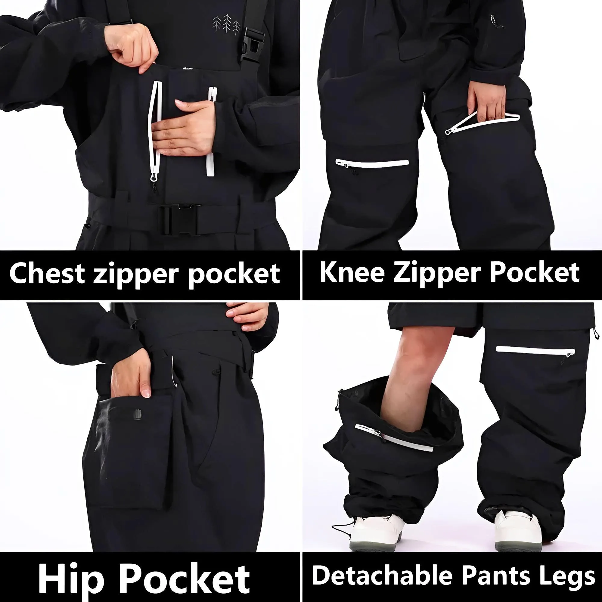Outdoor Skiing Snow Pants New 2025 Winter Loose Sports Ski Trousers Windproof Waterproof Women Men Warm Snowboarding Overalls