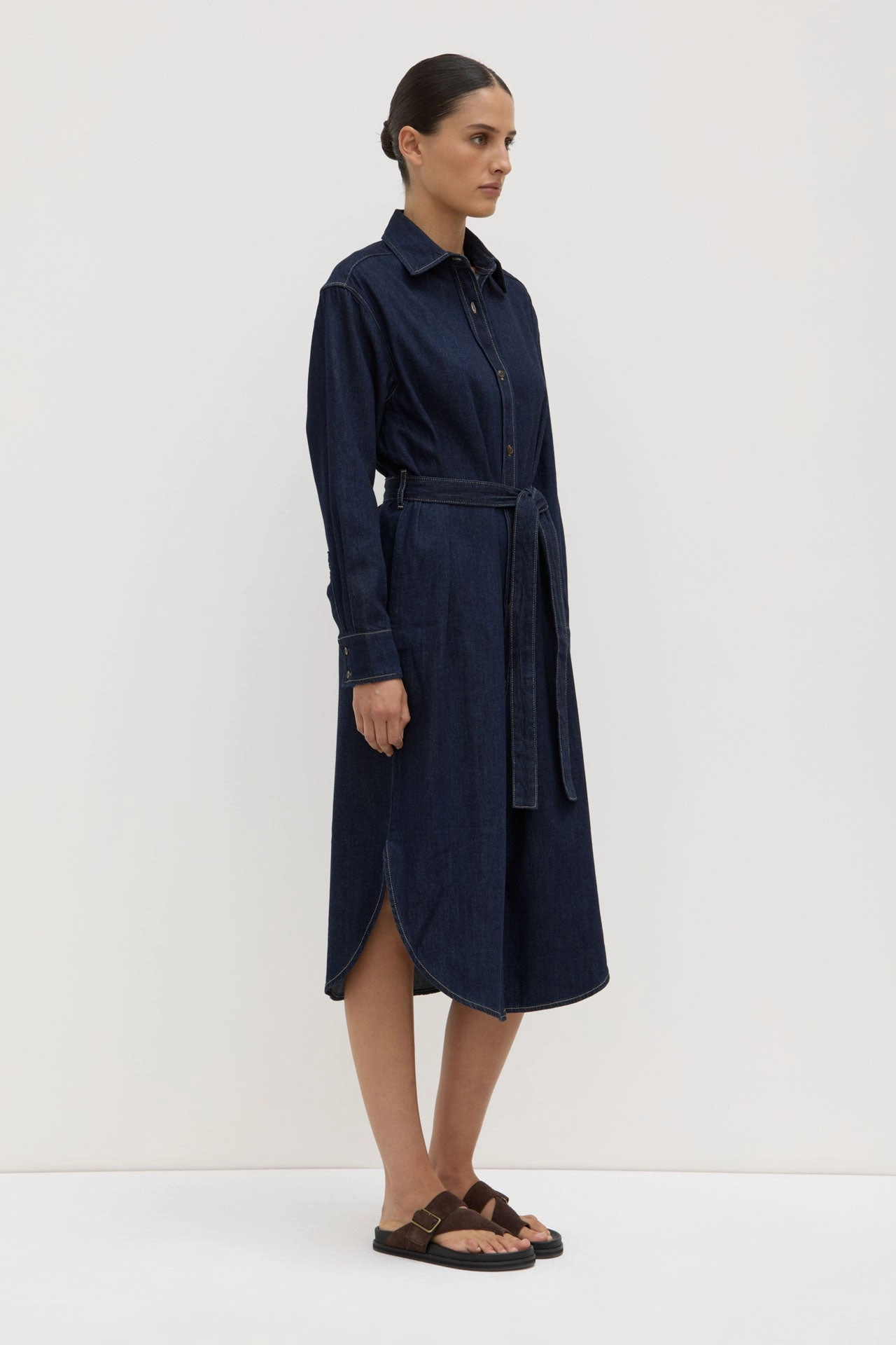 Formal Outfit Kiera Recycled Denim Midi Shirt Dress