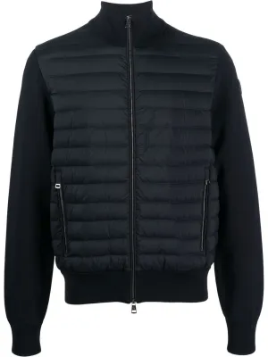 padded contrast-sleeve jacket