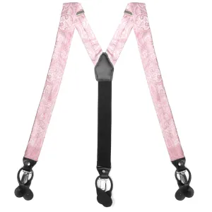 Pale Pink Clara Paisley Suspenders