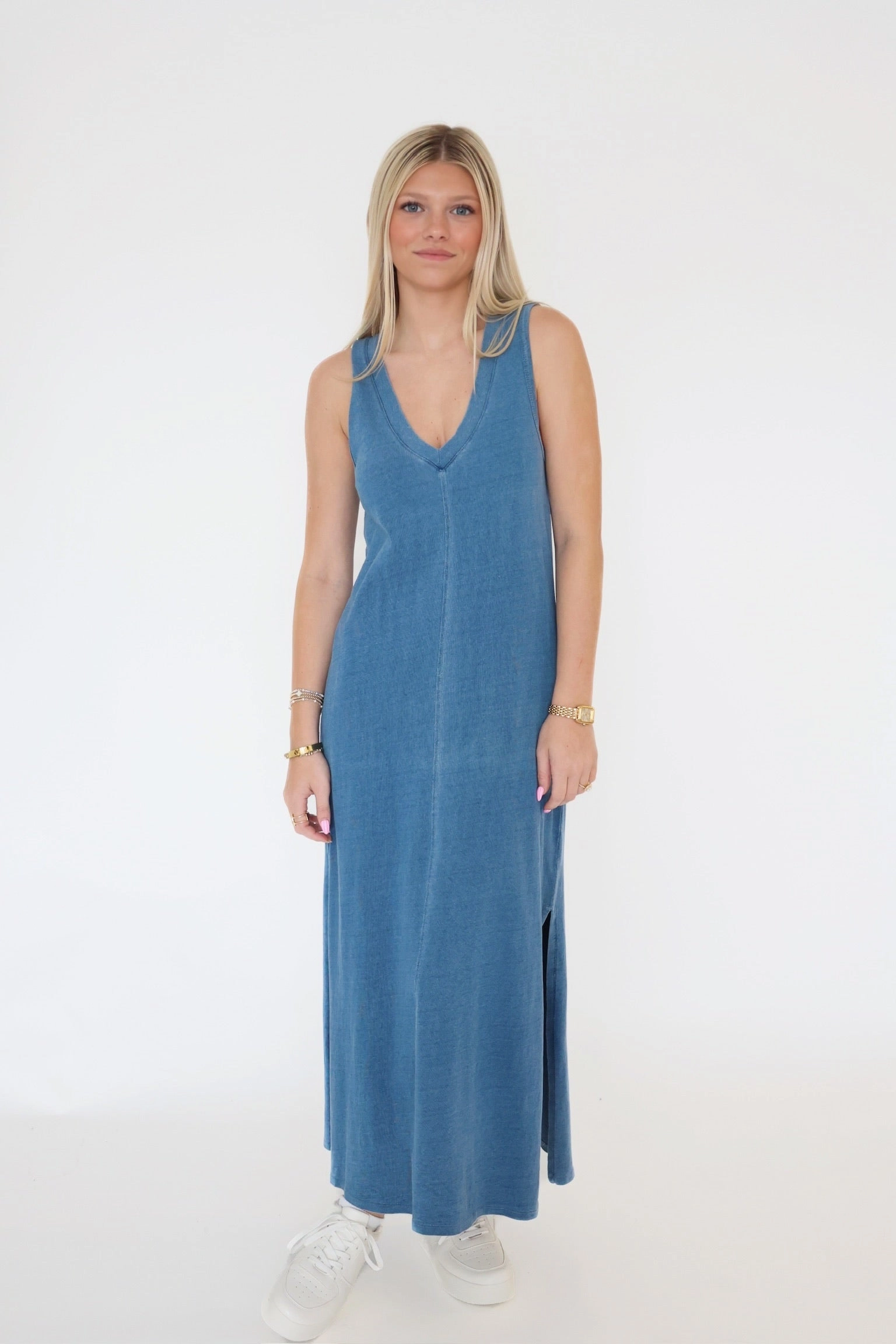 Palisades Denim Dress Fitted Tank