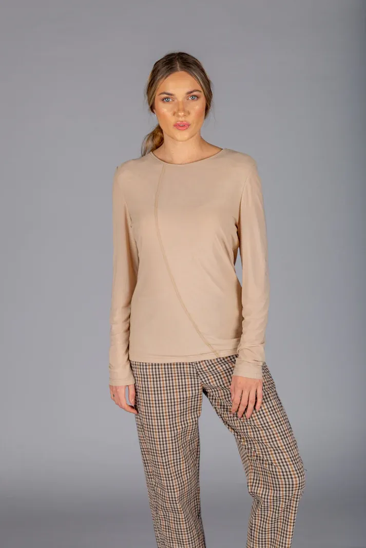 Paolo Tricot, LC1 Mesh Top, Beige