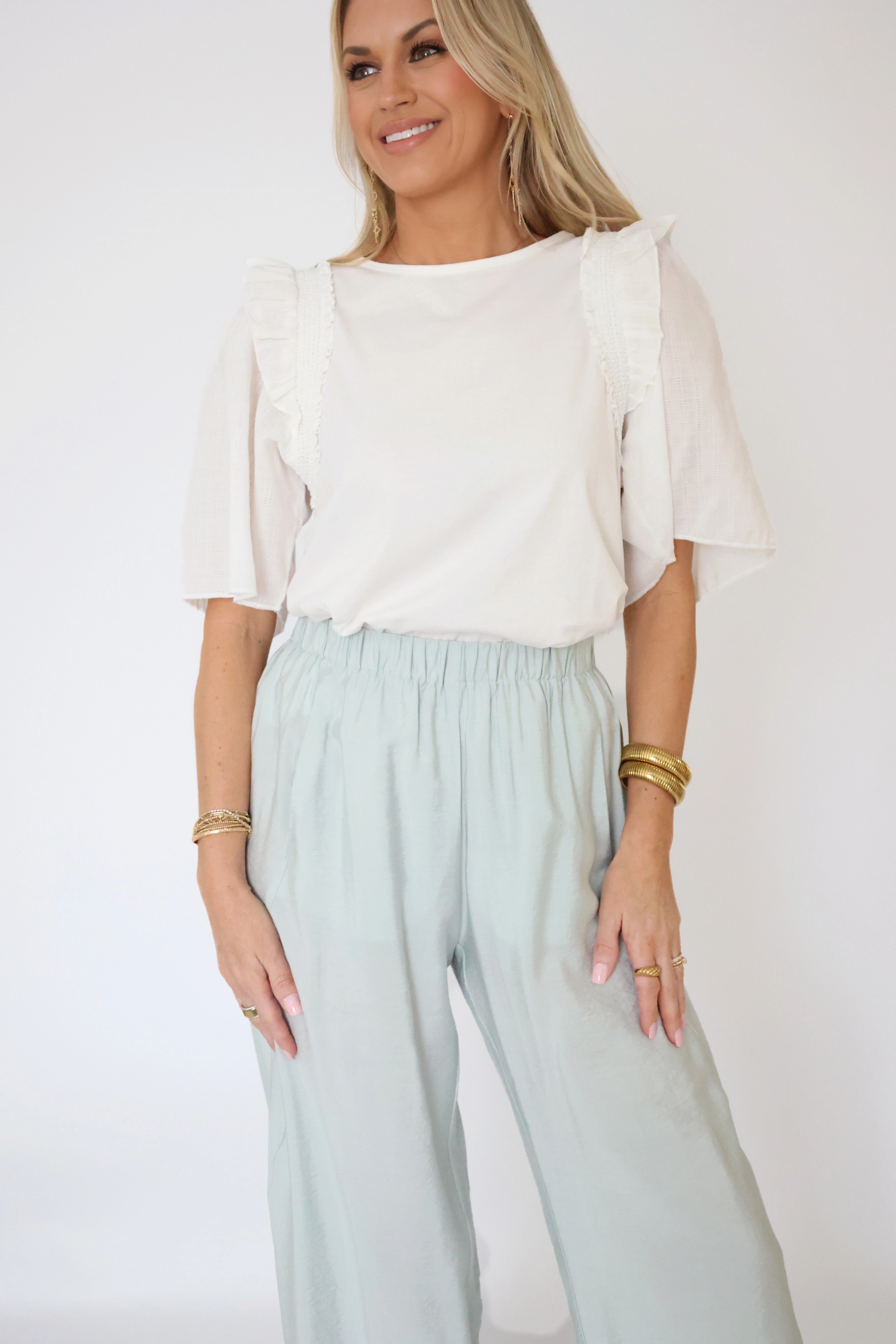 Paris Lounge Pant - Aquamarine (FINAL SALE) FadeResistant Coating Basic Dress