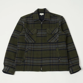 Hartford 'Dusty' Melton Wool Jacket - Forest Green Relaxed Fit Structure Breathable mesh lining