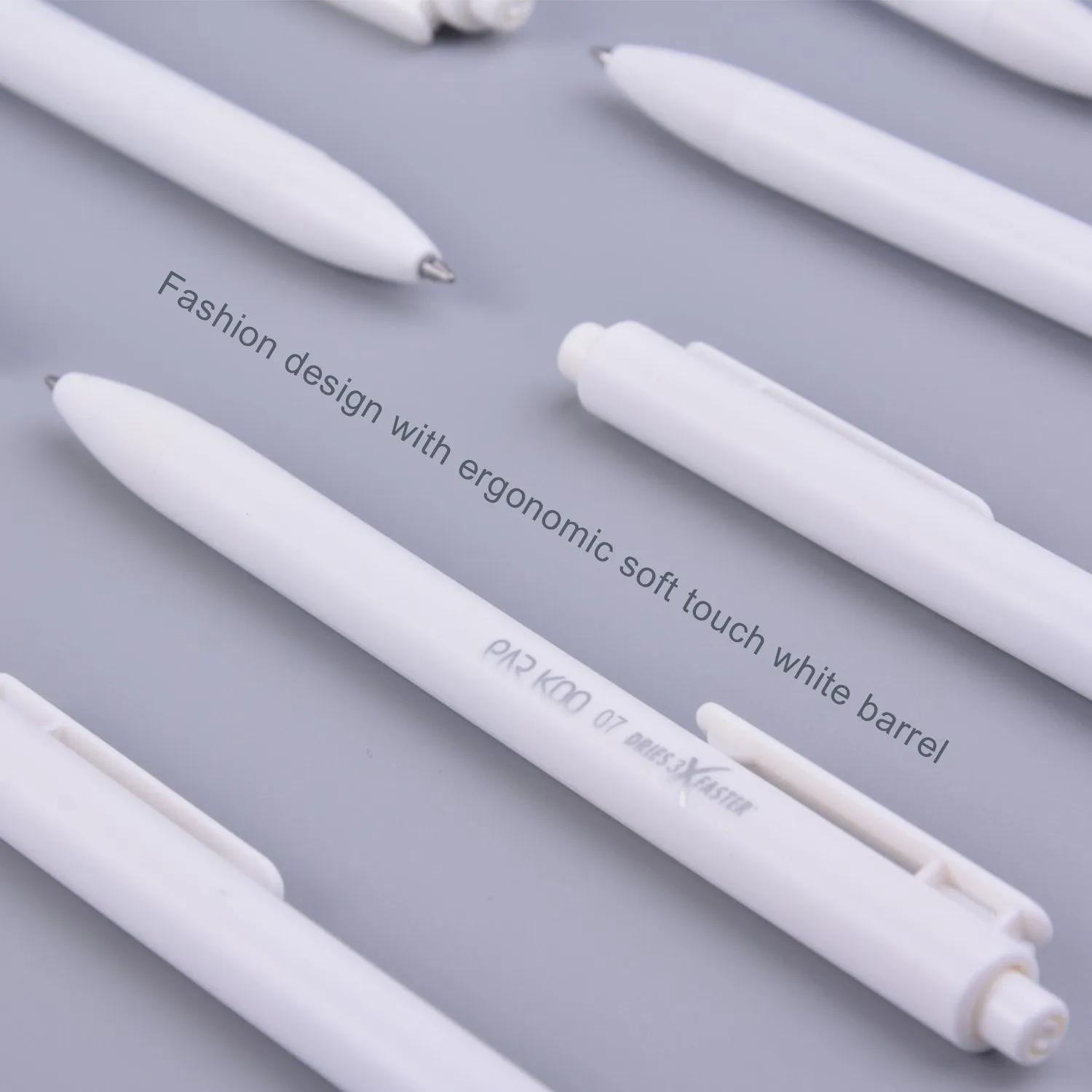 ParKoo Retractable Gel Pens 0.7mm Quick Dry Ink, 12-Pack
