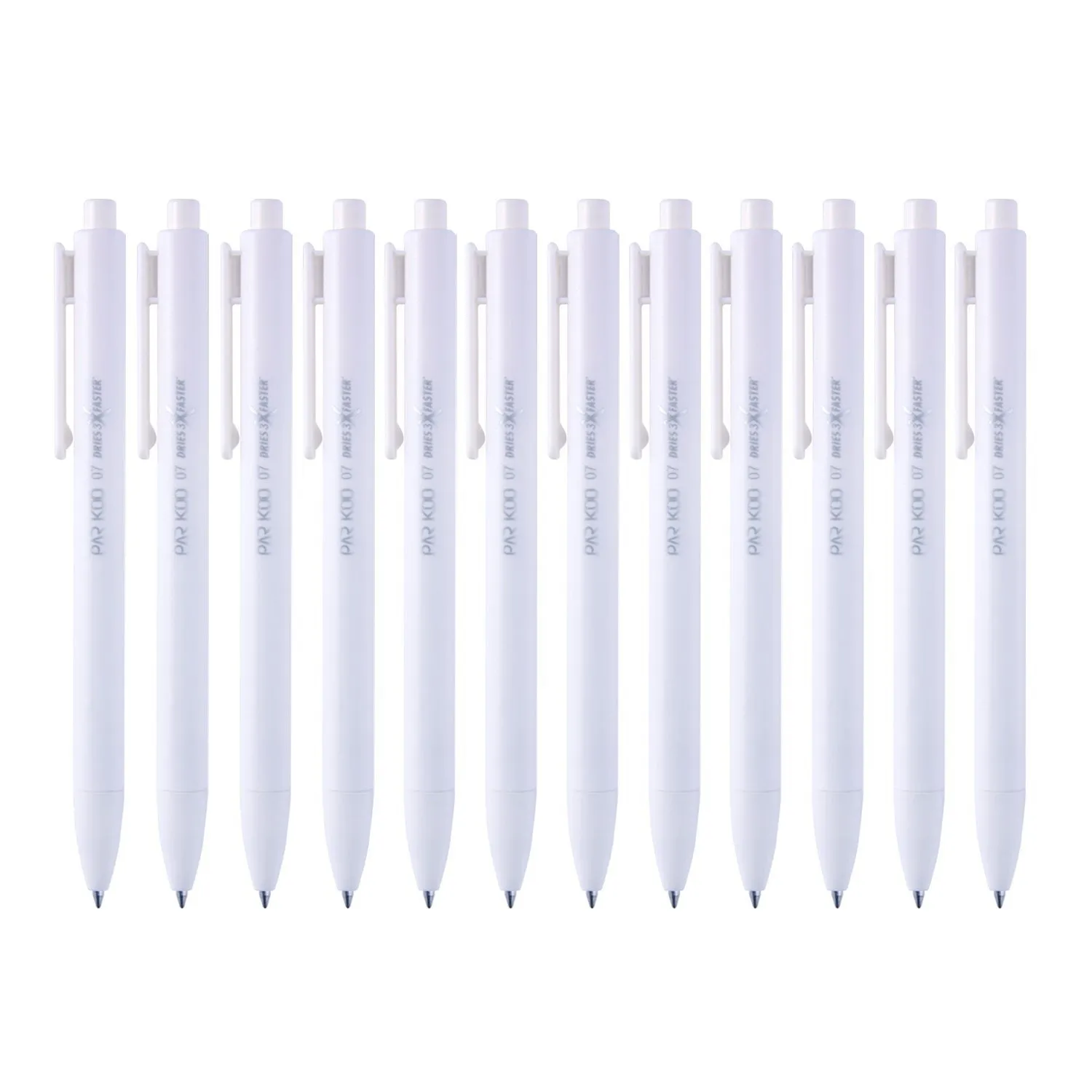 ParKoo Retractable Gel Pens 0.7mm Quick Dry Ink, 12-Pack