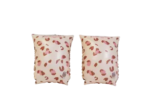 Pastel Pink Leopard Inflatable Armbands - 2-6 years