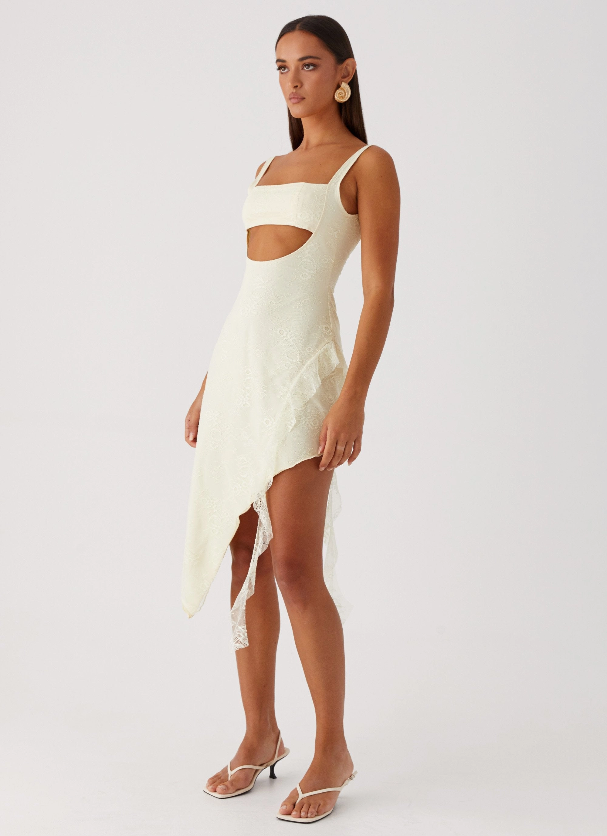 Modern Appearance Simple Spirit Patricia Midi Dress - Yellow