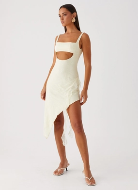 Patricia Midi Dress - Yellow Essential Layer