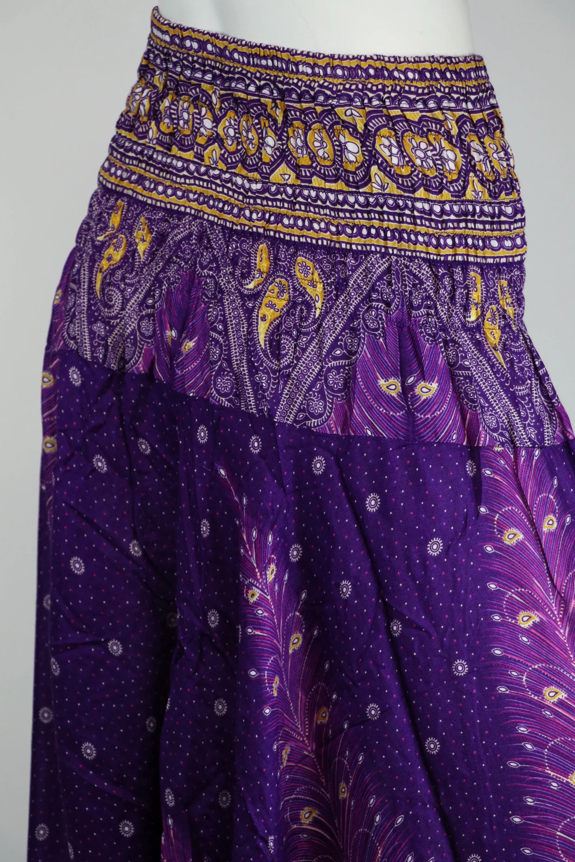 Peacock Harem Pants Unisex Yoga Drop Crotch Jumpsuits Rompers Hippie Baggy Pants