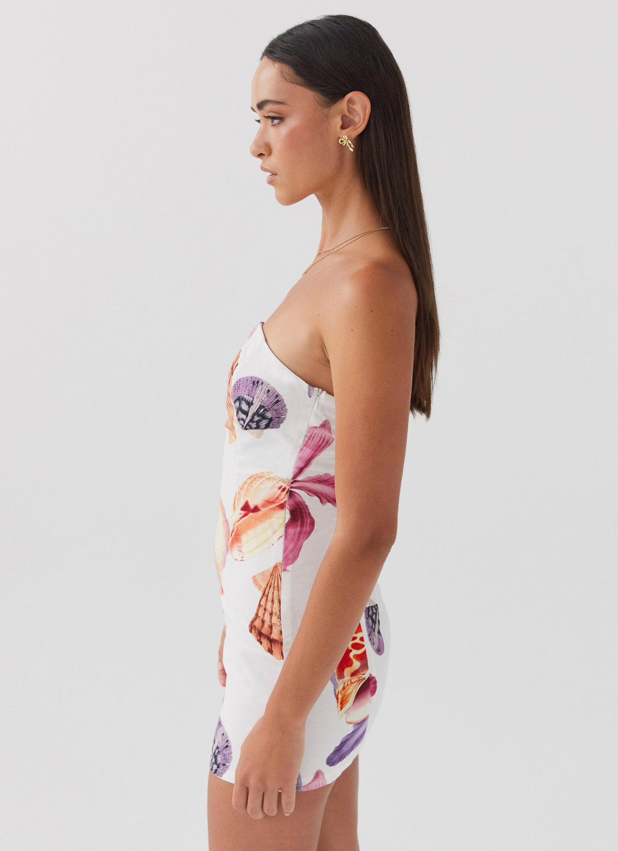 single wear Freya Linen Mini Dress - Seaside Bouquet