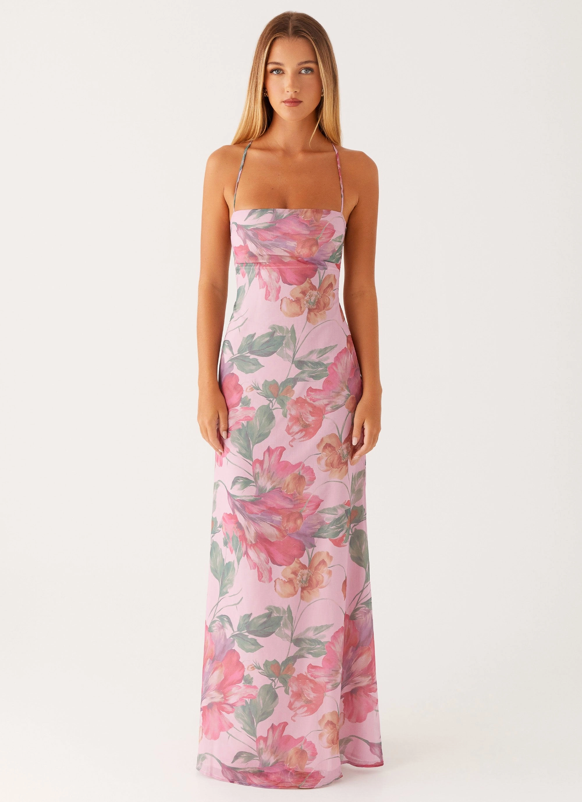 Stylish and Comfortable Comfortable Look Peggy Maxi Dress - Pink Floral