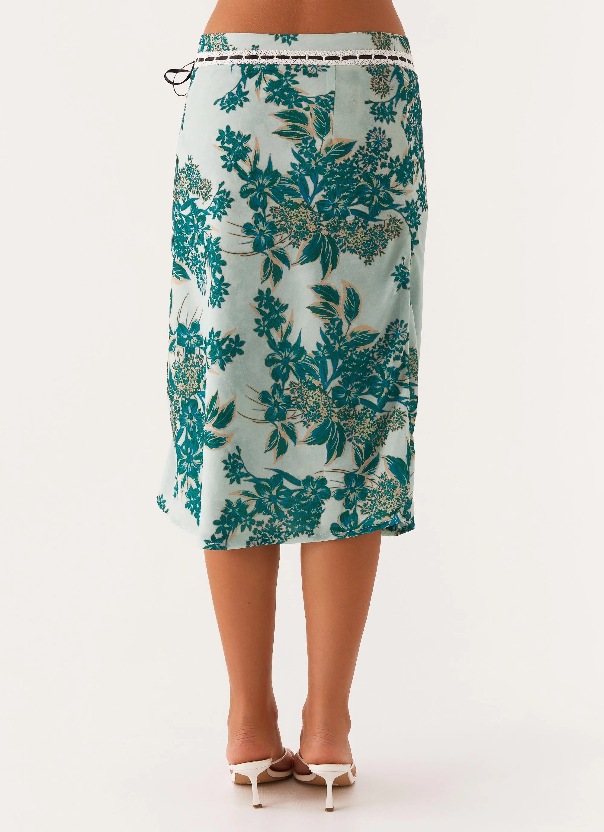 Peony Quartz Midi Skirt - Cloud Nine Floral Affordable Fashion