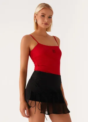 Siobhan Tie Side Mini Skirt - Black Bestseller Item