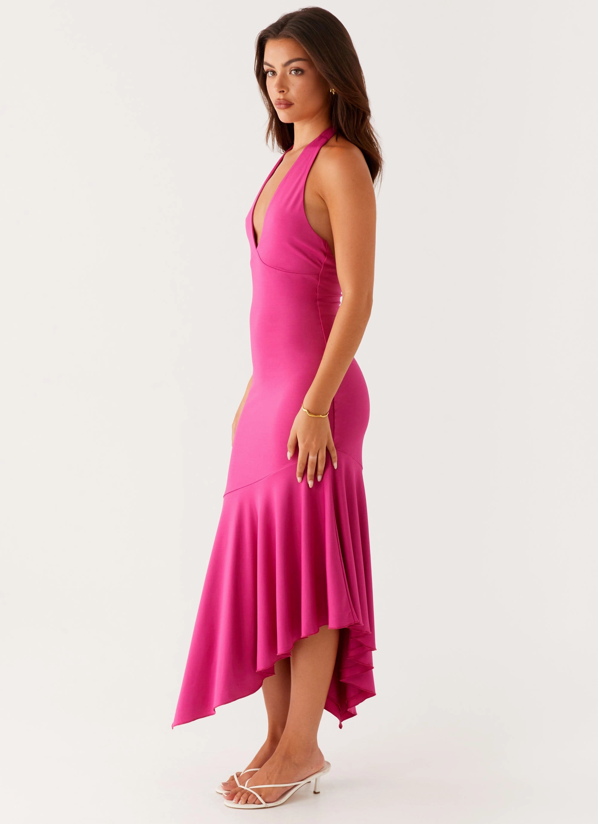 Flattering Lines Perdita Midi Dress - Fuchsia