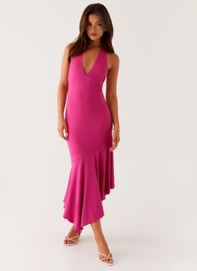 Timeless Wearable Perdita Midi Dress - Fuchsia