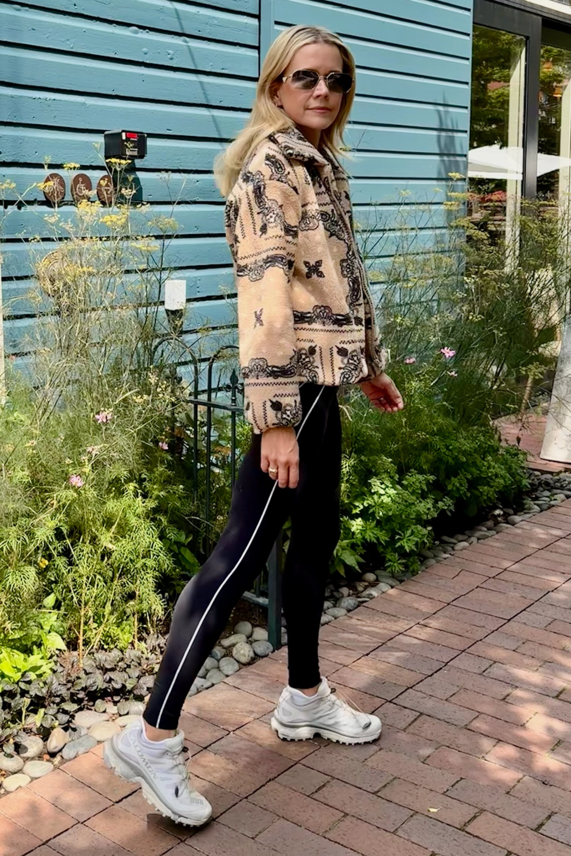 MASON'S DAUGHTER | Coco Jacket, Cream Bandana Print Sleek Look Tough Flex