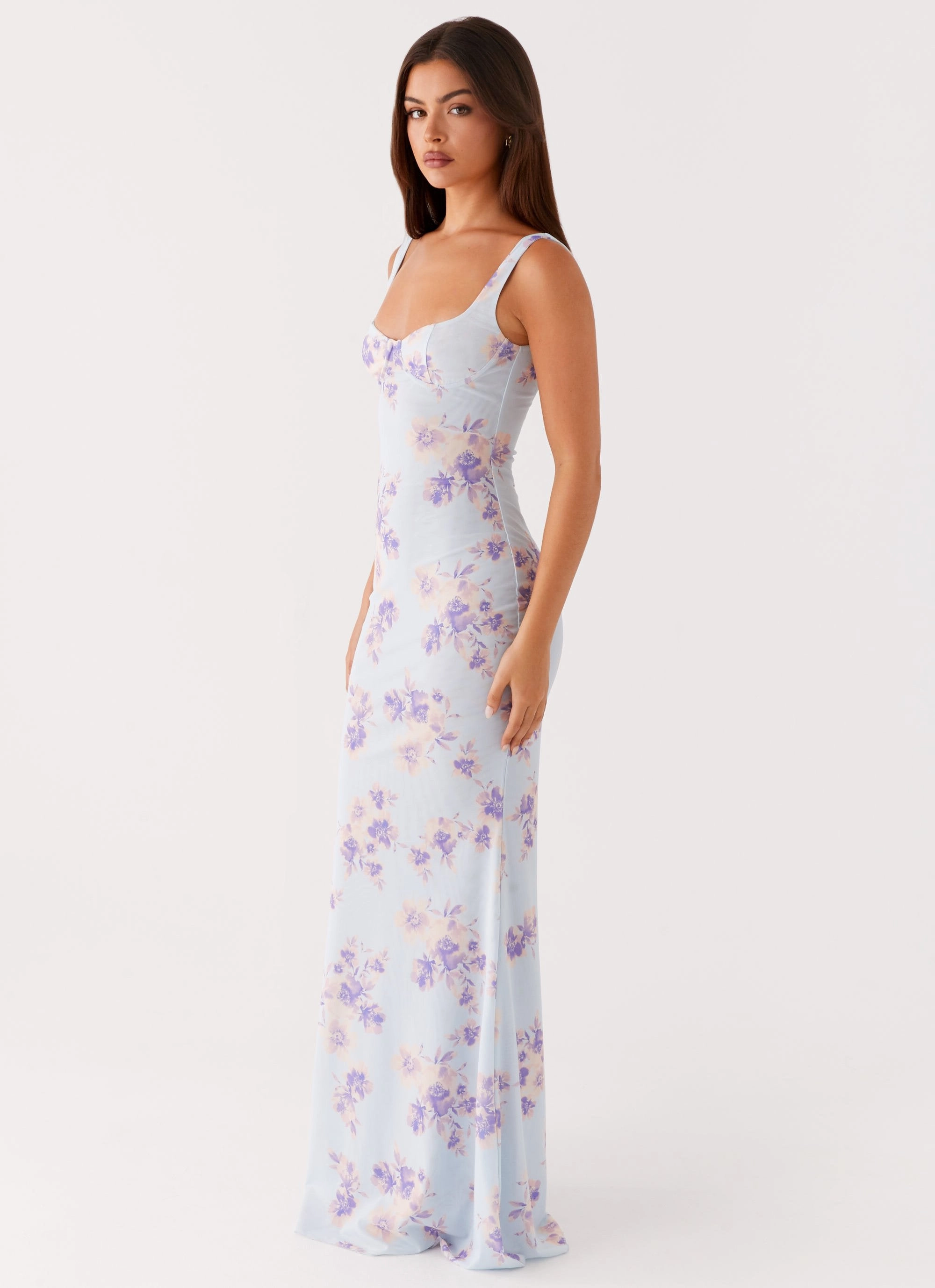 Charity Maxi Dress - Print Velvet-Touch