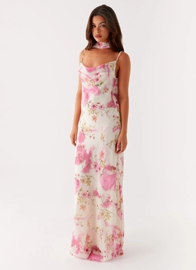 Spencer Maxi Dress - Ivory Floral Print Timeless Touch