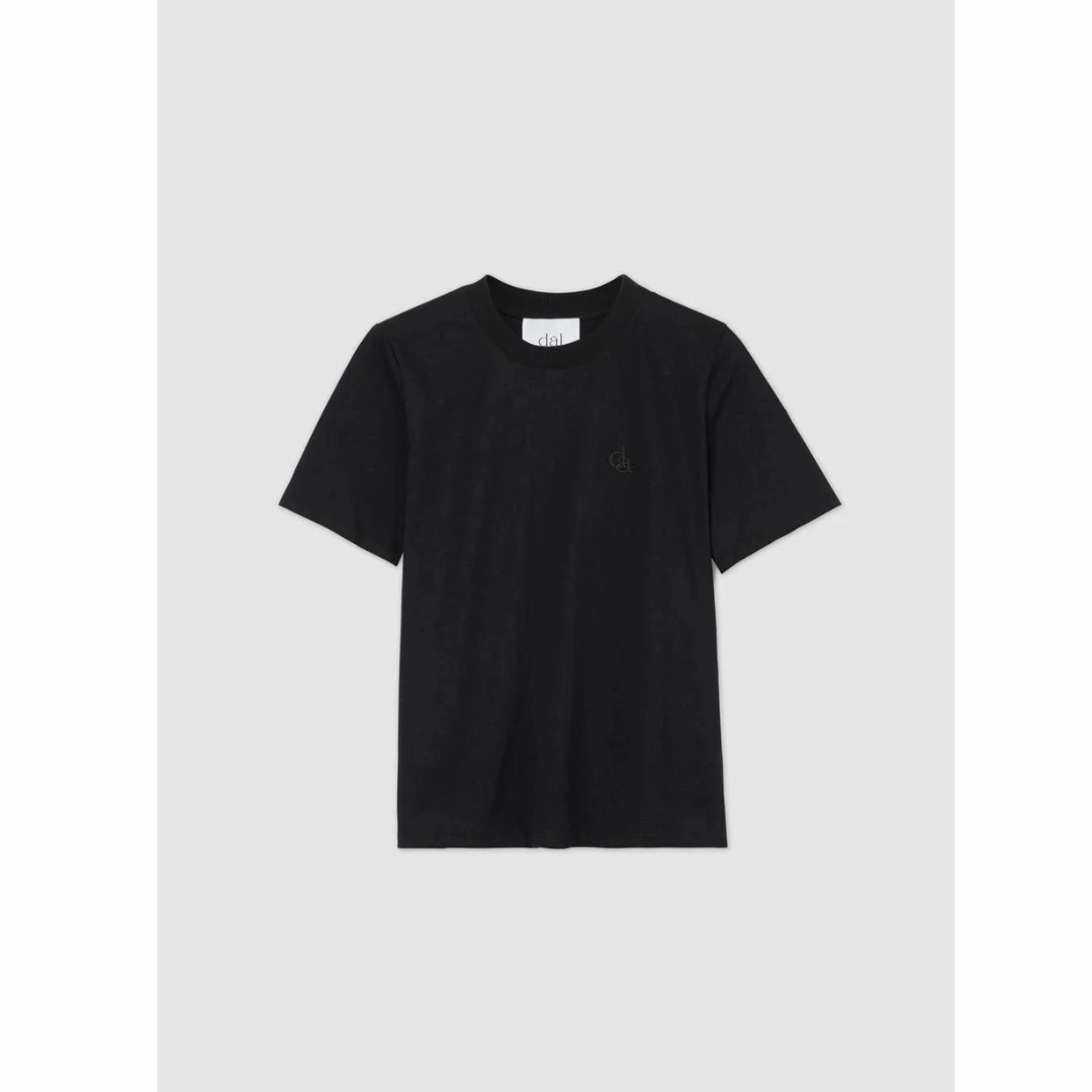 DAL THE LABEL Essential Organic Cotton T-Shirt, Black Sustainable Material Blend Ultra Stretch