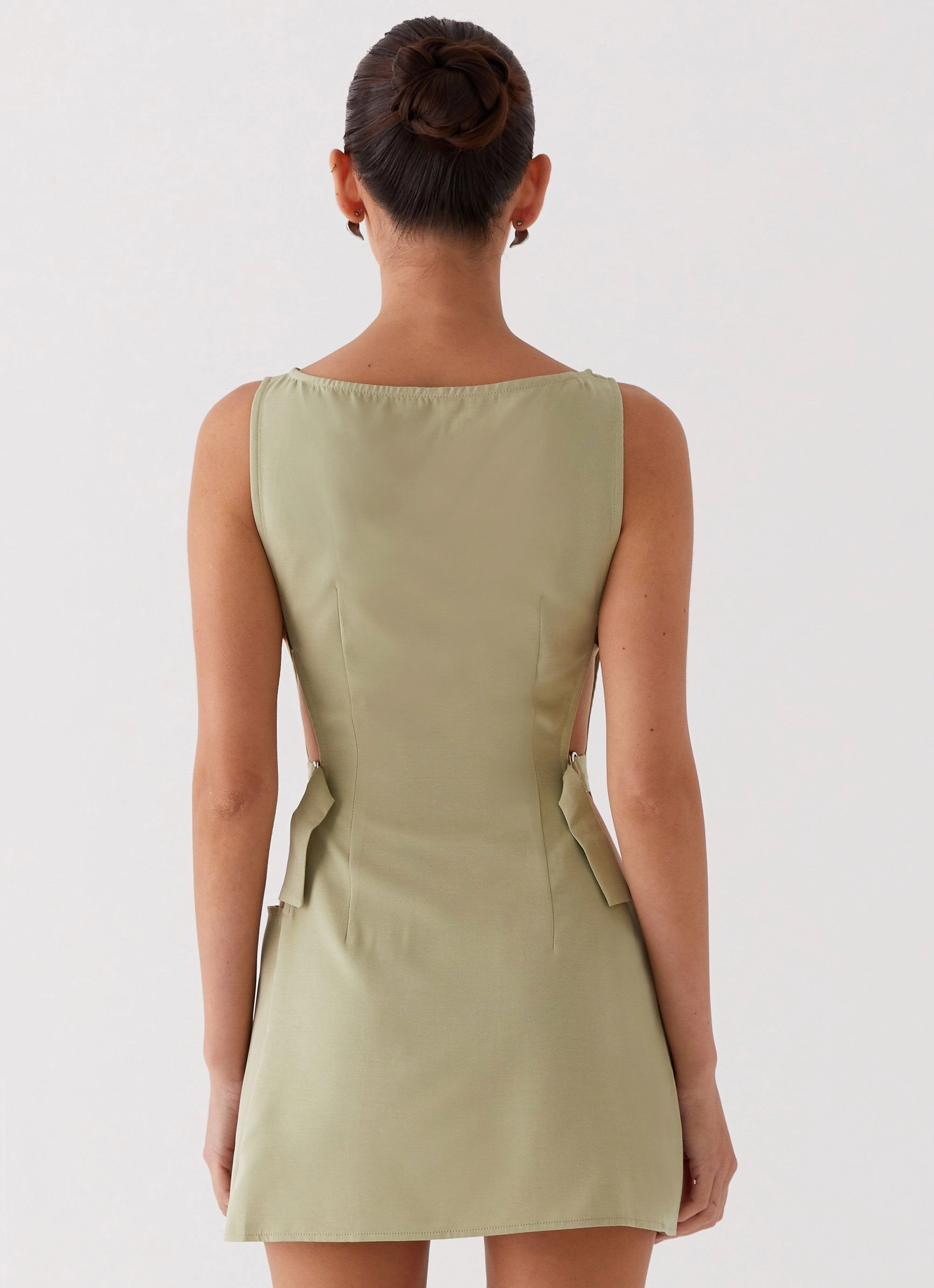 Cherish You Buckle Mini Dress - Olive Day-to-evening dress