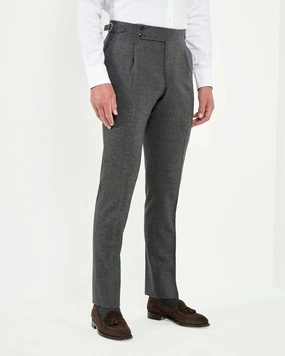 Anthracite flannel Soragna trousers - Made in Italy Unrestricted Movement NonChafingEdges