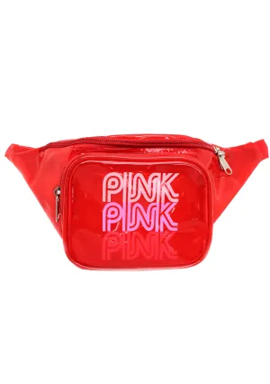 Pink Lady Jelly Fanny Pack in Red