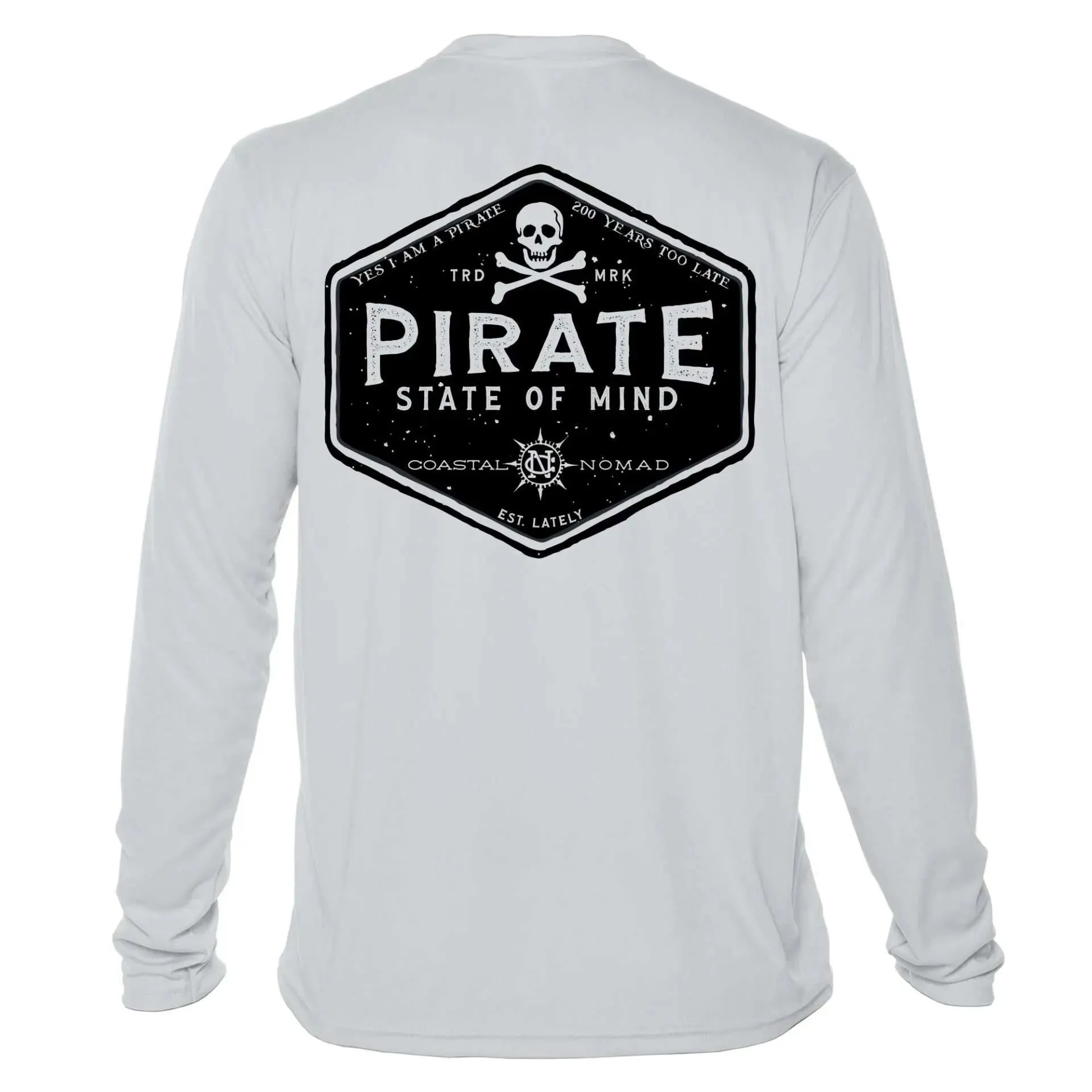Pirate State of Mind Sun Shirt - Men UPF50 Skull and Crossbones Shirt