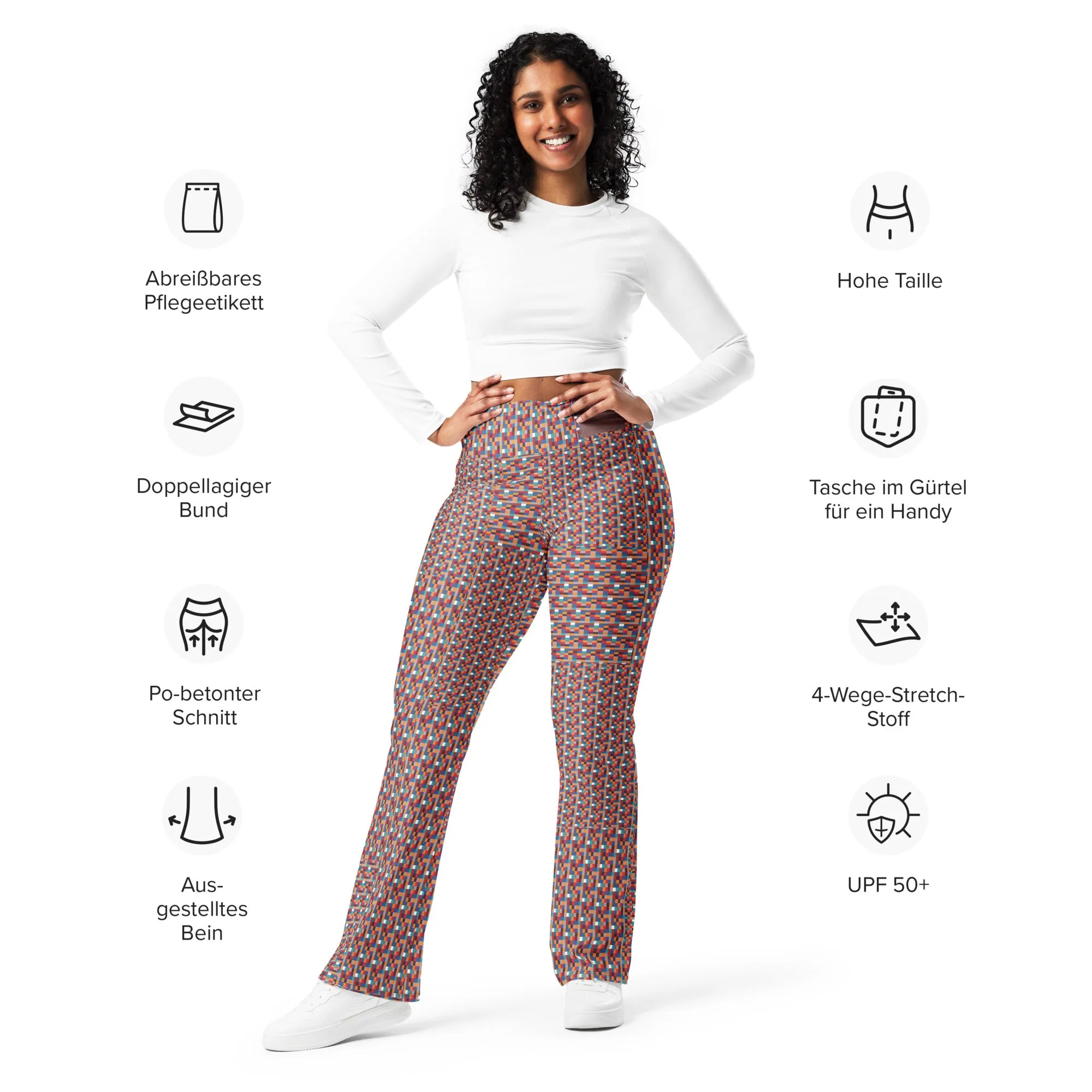 Pixel perfect red Flare leg yoga pants leggings
