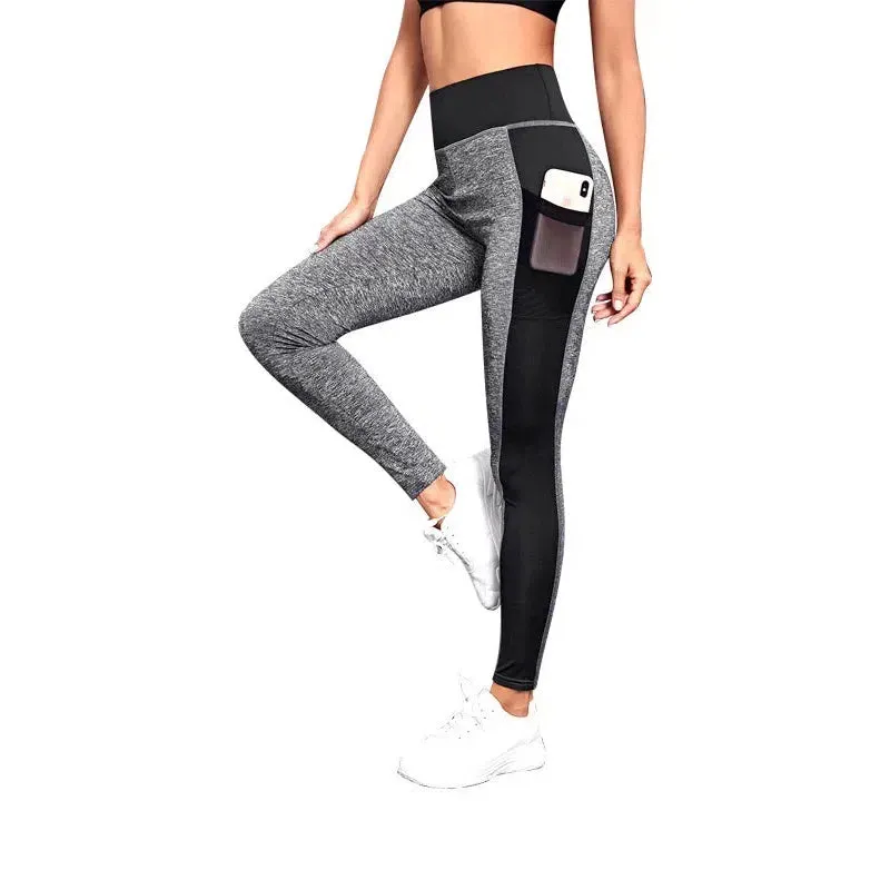 Plus Size Pocket Yoga Pants Women High Waist Gym Tights