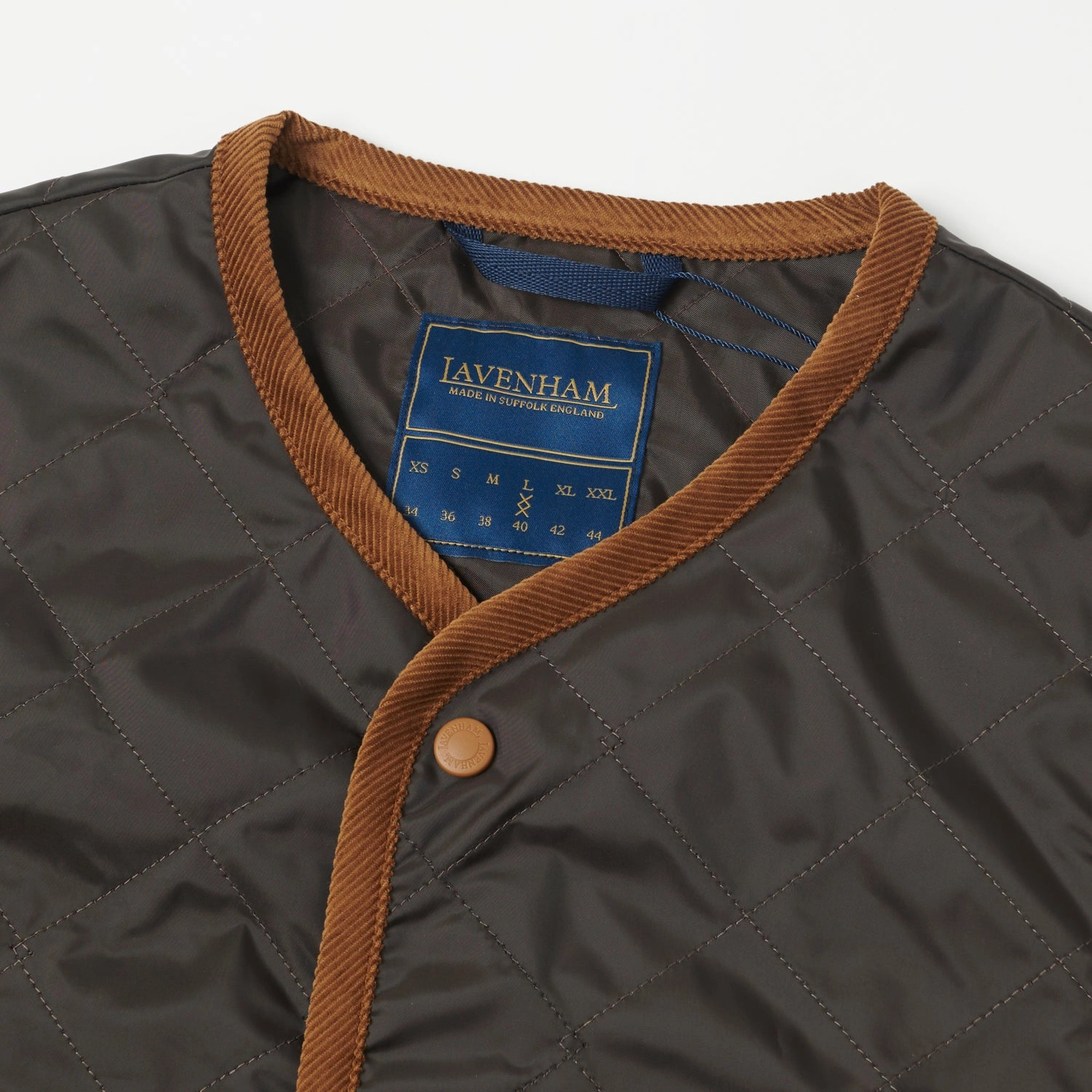 Lavenham Thornham Gilet - Dark Chocolate Packable Style Lightweight Shell