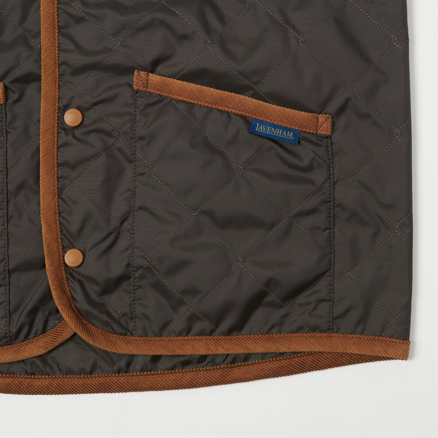 Versatile Styling Reinforced Edging Lavenham Thornham Gilet - Dark Chocolate