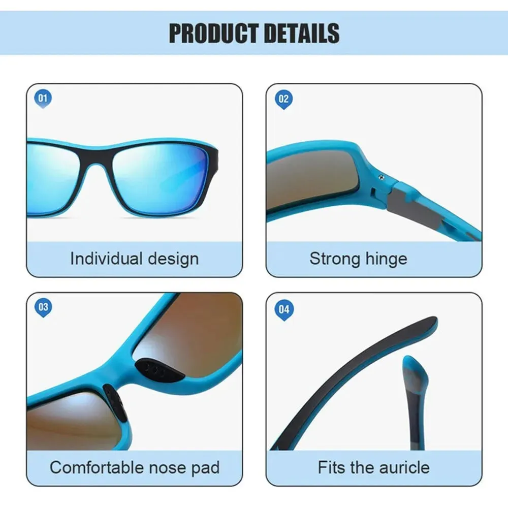 Polarized Mens Cycling Sunglasses UV Protection Sport Polarized for Men Women Outdoor Driving Camping Hiking Fishing Bicycles