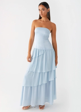 Our Story Maxi Dress - Pastel Blue Social Ease