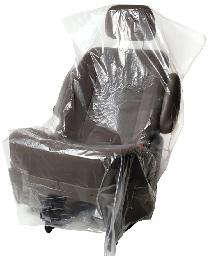 Premium Clear Motor Vehicle Seat Cover by CAATS - 7 mil Thickness, Pack of Multiple
