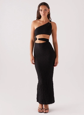 North Haven Maxi Dress - Black Fashion Daily Edgy Twist
