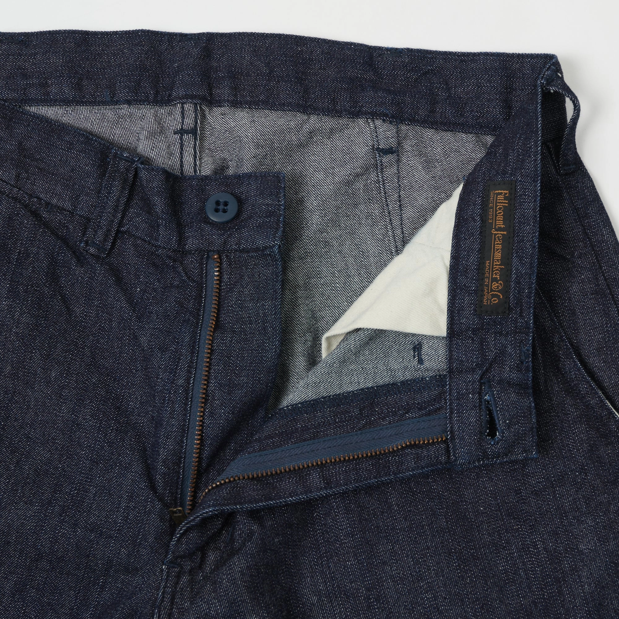 Full Count 1002 Tapered Denim Trouser - One Wash ReinforcedHemline