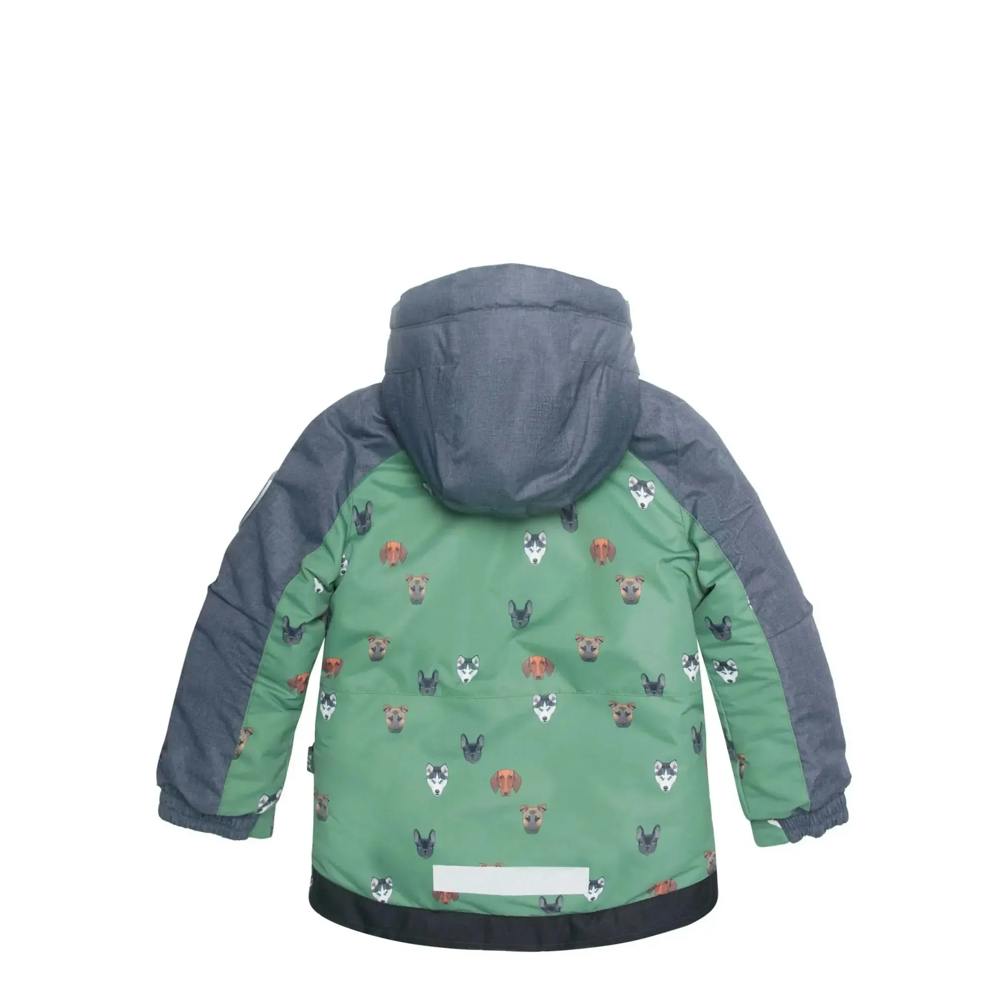 Printed Little Dogs Two Piece Boys Snowsuit Green And Brown | DEUX PAR DEUX