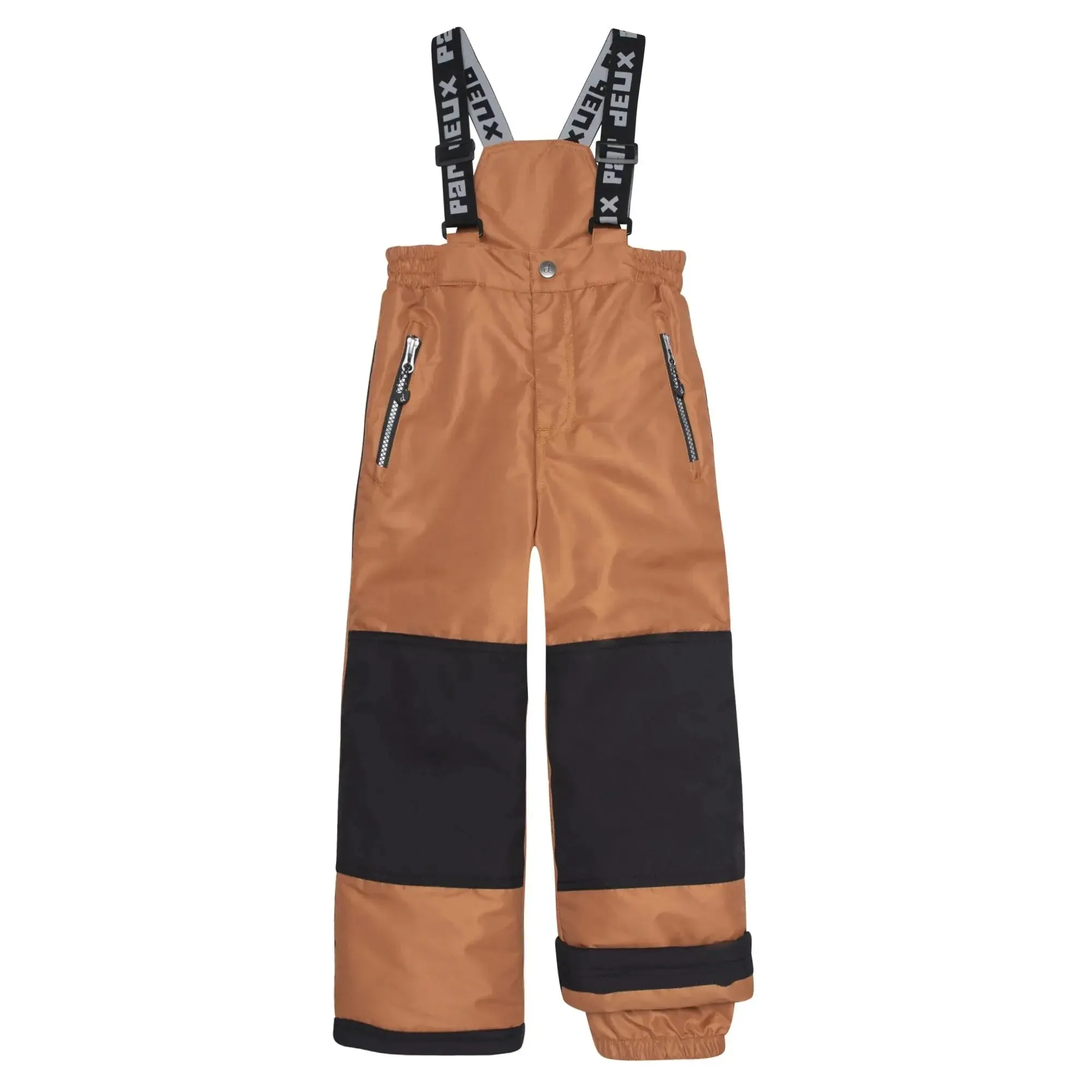 Printed Little Dogs Two Piece Boys Snowsuit Green And Brown | DEUX PAR DEUX