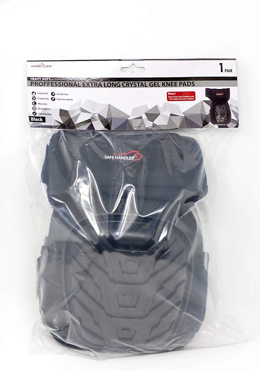 Professional Extra Long Heavy Duty Crystal Gel Knee Pads