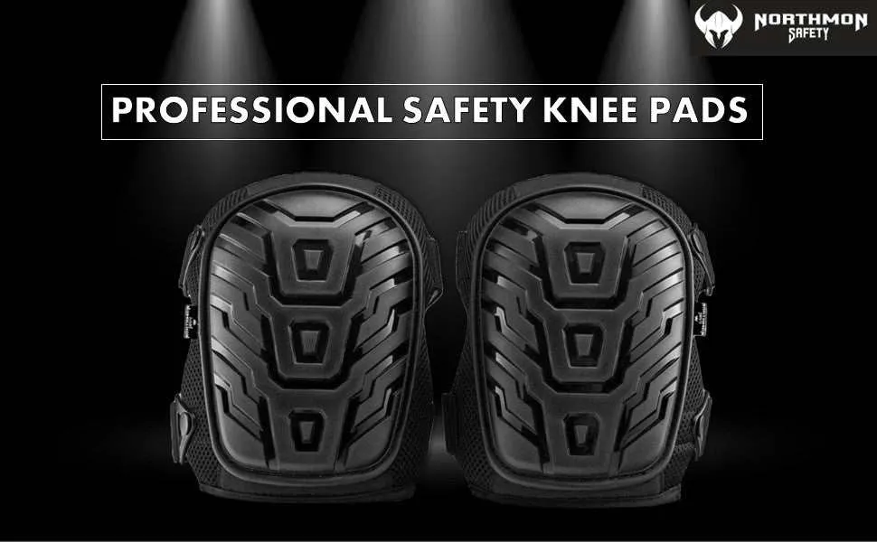 Professional Work Knee Pads Heavy Duty Foam Padding - Comfort Gel Cushion - KP100