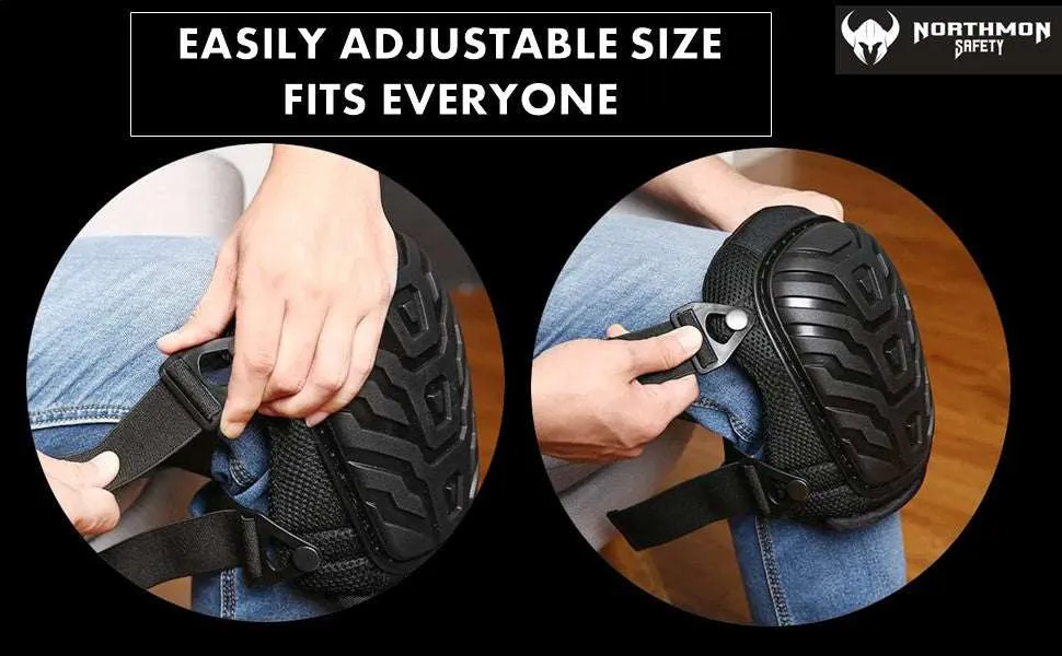 Professional Work Knee Pads Heavy Duty Foam Padding - Comfort Gel Cushion - KP100