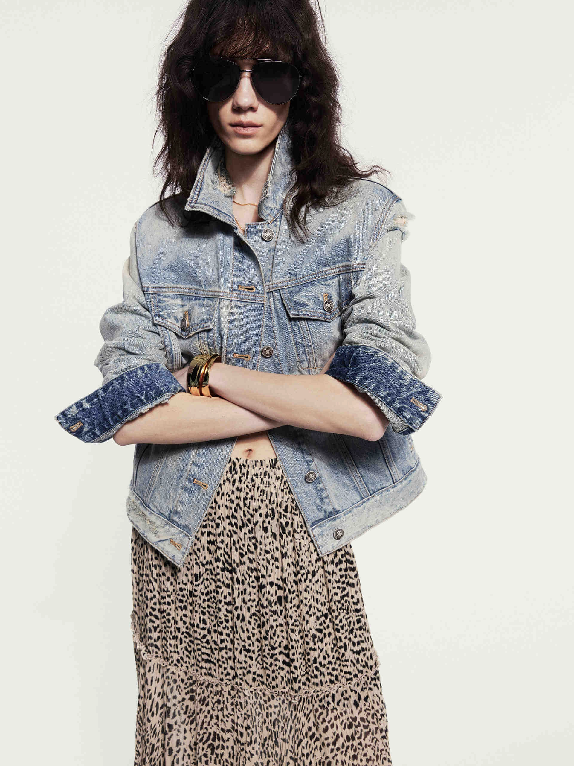 Weekend Chill Style Destroyed Detail Cotton Jacket