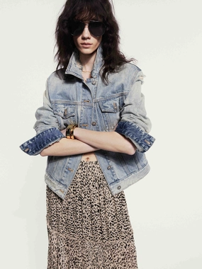 Destroyed Detail Cotton Jacket Wind Resistant Coating Stylish Daily Fit