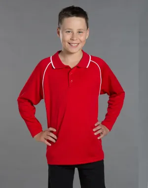 [PS43K] Kid's cooldry raglan L/S polo