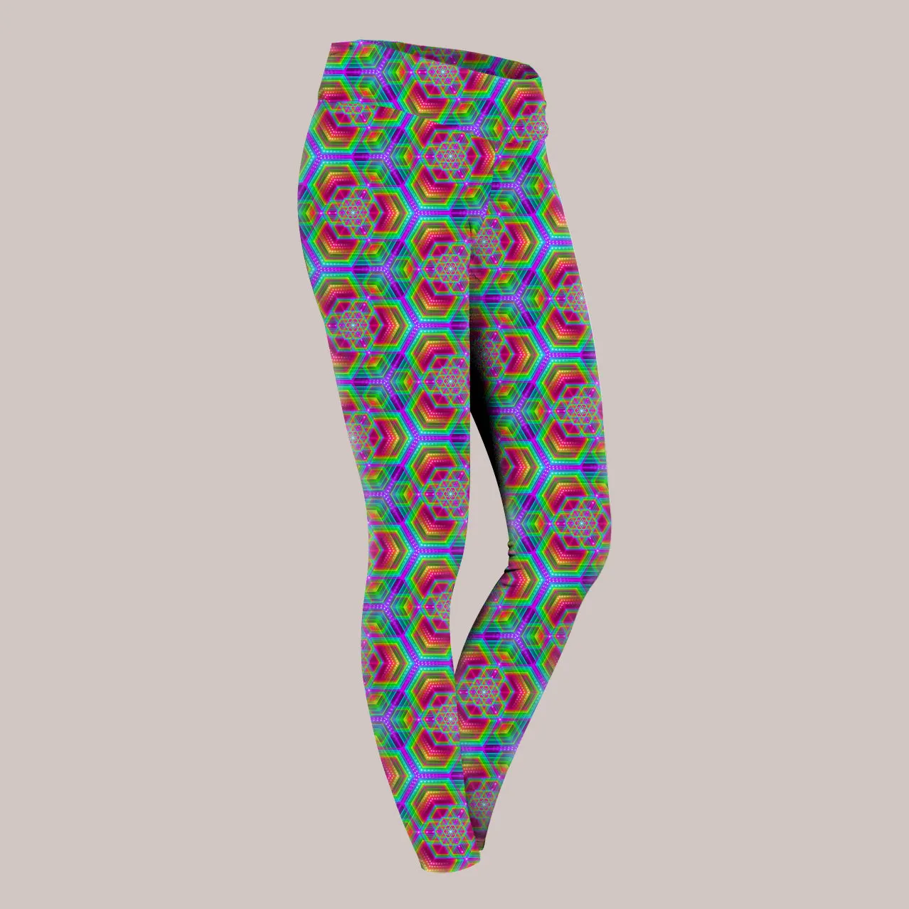 Psychedelic Yoga Pants (UV/RGB, Eco-Friendly) | HEXAFUN