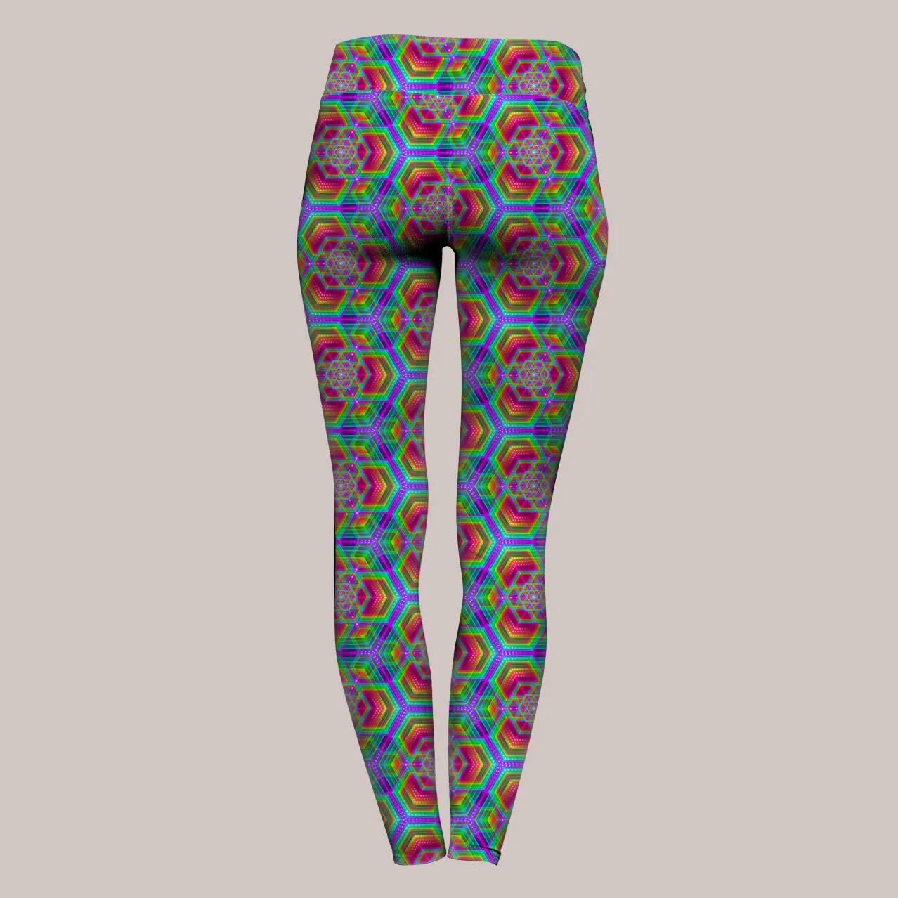 Psychedelic Yoga Pants (UV/RGB, Eco-Friendly) | HEXAFUN