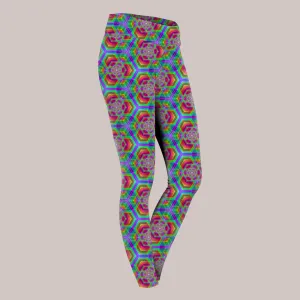 Psychedelic Yoga Pants (UV/RGB, Eco-Friendly) | HEXAFUN