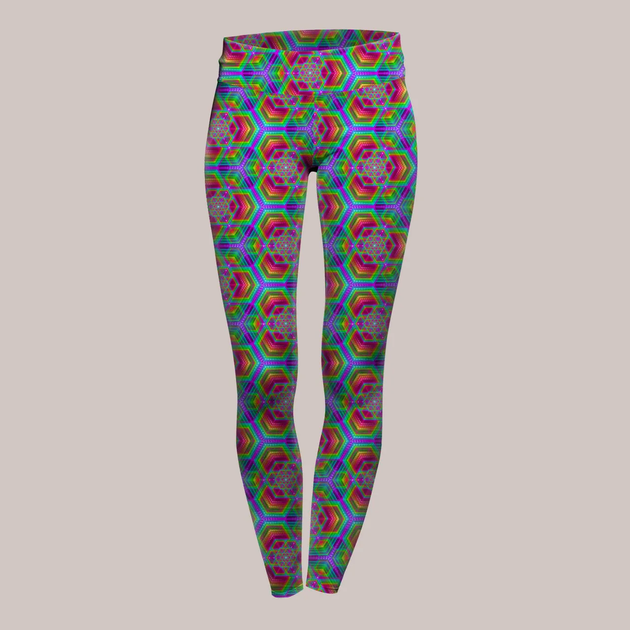 Psychedelic Yoga Pants (UV/RGB, Eco-Friendly) | HEXAFUN