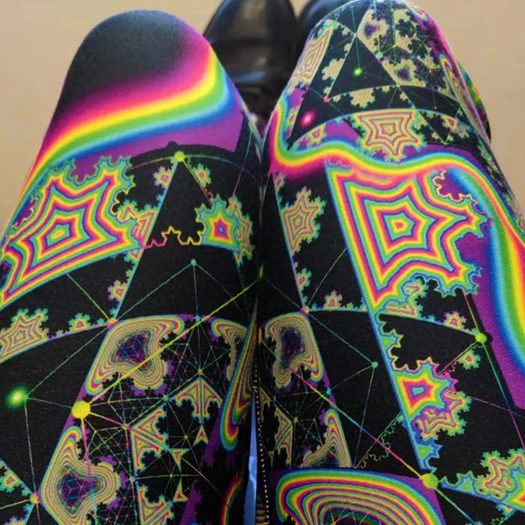 Psychedelic Yoga Pants (UV/RGB, Eco-Friendly) | MICROGRAM